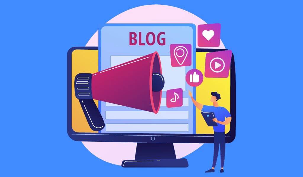 Blogging Graphic With Megaphone