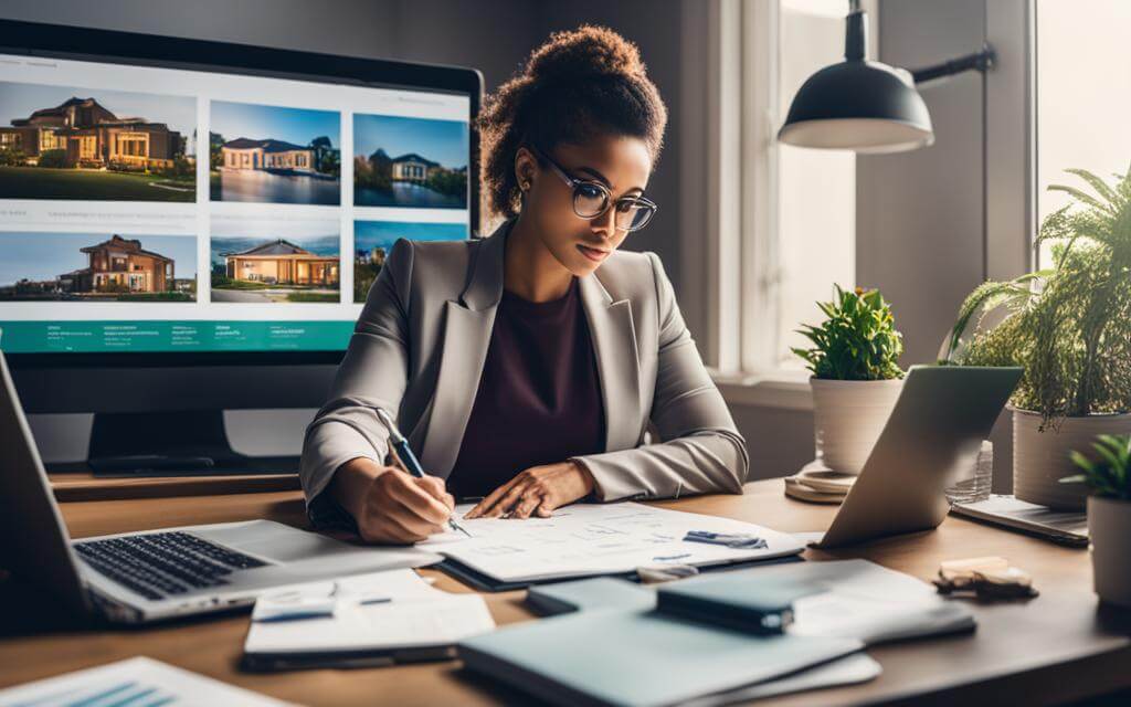 Realtor At Desk